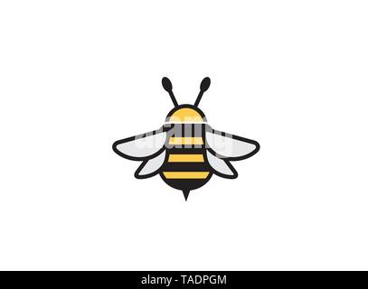Abbildung Des Symbols „Creative Cute Cute Bumblebee Insect Logo Vector Design“ Stock Vektor