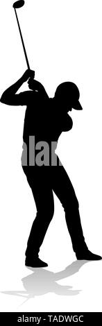 Golfspieler Golf Sport Person Silhouette Stock Vektor