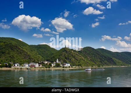 Deutschland, Sterrenberg und Liebenstein Burg am Mittelrhein Stockfoto