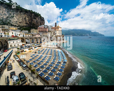 Italien, Kampanien, Amalfiküste, Lido von Atrani Stockfoto