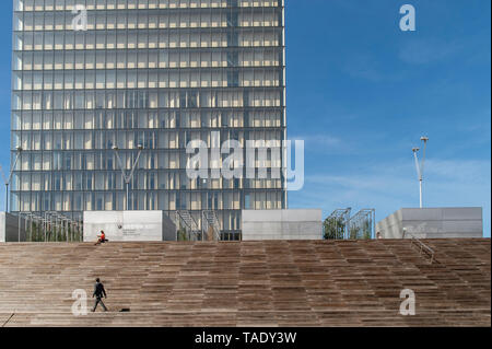 Stadt Paris: die Nationalbibliothek von Frankreich (" Bibliotheque Nationale de France" oder BnF), im sechsten Arrondissement (Bezirk) Bibliothek "Bibliotheque Stockfoto