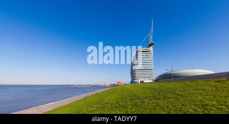 Deutschland, Bremen, Bremerhaven, Weser, Havenwelten, Atlantic Hotel Sail City Klimahaus Stockfoto