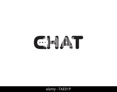 Kreative Chat Schreiben sprechen Logo Stock Vektor