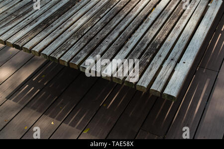 Graue Farbe Holz Tisch-, Hintergrund Stockfoto