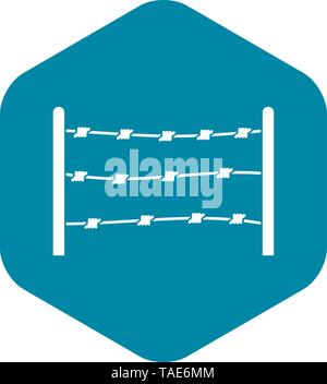 Sperrgebiet-Symbol, einfachen Stil Stock Vektor