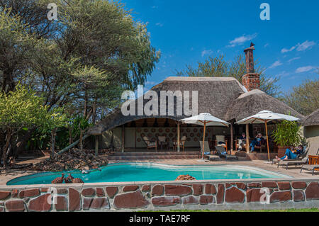 Swimming Pool Erindi Private Game Reserve in Namibia. Stockfoto