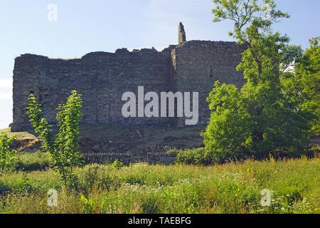 Schloss Sween ist eine Burgruine in der Schottischen Rat Bereich Argyll und Bute Knapdale Region. Es gilt heute als das älteste steinerne Burg auf dem Sc Stockfoto