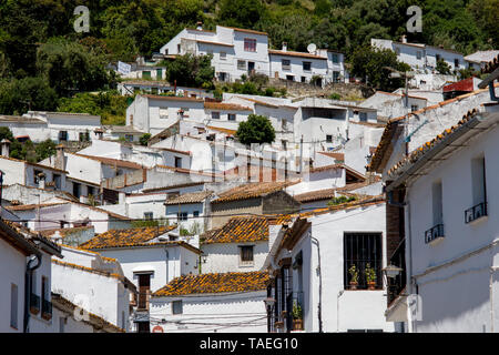 Jimena de la Frontera Dorf in der Provinz Cadiz, Andalusien, Spanien. Stockfoto