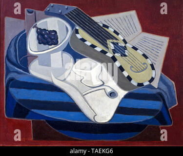 Juan Gris, Gitarre mit Inlays, still life Malerei, 1925 Stockfoto