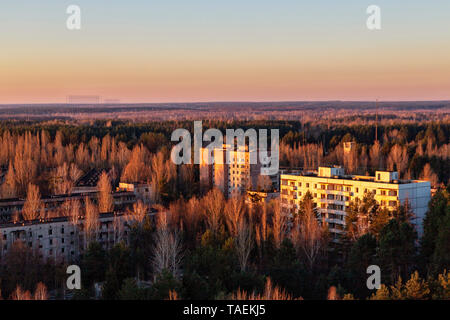 In Pripyat, Ukraine, innerhalb der Sperrzone von Tschernobyl Stockfoto