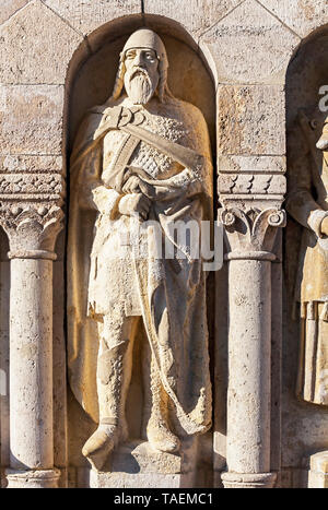 Statue dekorieren Fischerbastei Budapest, Ungarn Stockfoto