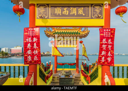 Die Bohne buh Thean Tempel auf dem Fluss in George Town Malaysia Stockfoto