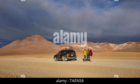 Die Palette der Farben im Salvador Dali Tal, Salar de Uyuni, Bolivien Stockfoto