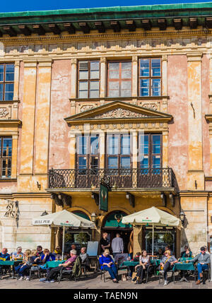 Ein Blick in die mittelalterliche Altstadt in Krakau, Polen Stockfoto