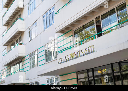 62-63 Prince's Gate art deco Apartment Block, Exhibition Road, Kensington, London Stockfoto