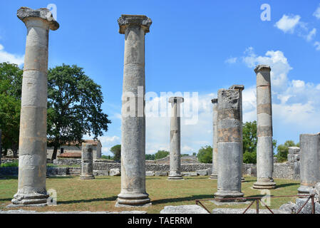 Sepino, Molise, Italien. Altilia die archäologische Stätte in Sepino, in der Provinz von Campobasso. Der Name Altilia der römischen Stadt zeigt. Stockfoto