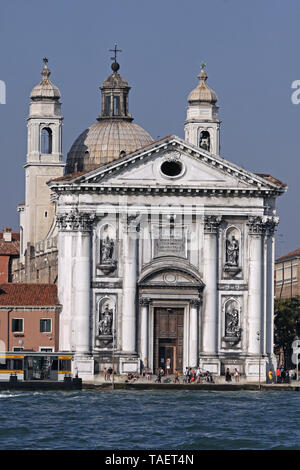 Venedig, Italien, 23. September 2009: Santa Maria del Rosario Kirche am Canale della Giudecca in Venedig, Italien. Stockfoto