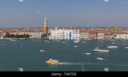 Venedig, Italien, 26. September 2009: Luftbild Stadtbild vom Kirchturm in Venezia, Italien. Stockfoto