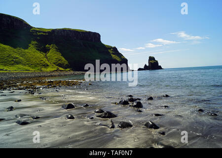 Die talisker Strand ist in der Nähe des Dorfes Carbost auf der Isle of Skye Stockfoto