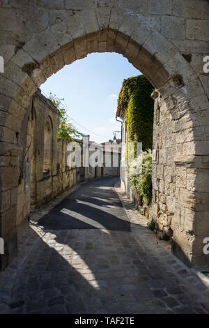 Frankreich, Saint Emilion, kleine Gasse im Unesco Welterbe Blick Stockfoto