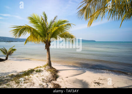 ruhig leer Paradiesstrand auf Koh Rong Island in der Nähe von Sihanoukville Kambodscha Stockfoto