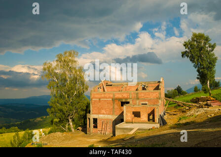 Haus im Bau Stockfoto