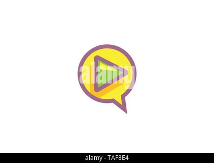 Abbildung Des Symbols „Creative Circle Play Symbol“ Logo „Vector Design Symbol“ Stock Vektor