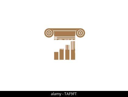 Kreative Gesetzessäule Logo-Symbol Vector Design-Symbol-Illustration Stock Vektor