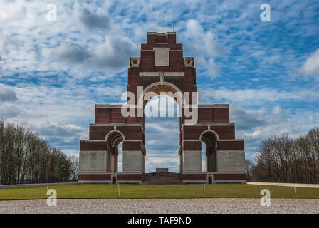 Die thiepval Gedenkstätte für die Fehlende, Somme Battlefields, Frankreich Stockfoto