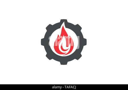 Kreative Hot Gang Fire Logo Stock Vektor