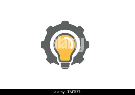 Kreative Gang Bubble Lampe Logo Design Illustration Stock Vektor