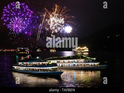 Rhein in Flammen (Rhein in Flammen), Deutschland Stockfoto