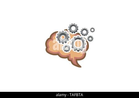 Creative Brain Gear Mind Symbol Logo Vector Design Symbol Illustration Stock Vektor