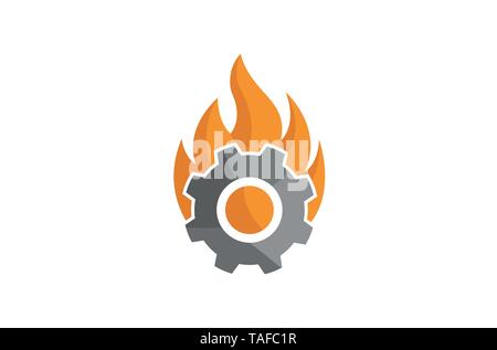 Kreative Hot Gang Fire Logo Vektor Design Illustration Stock Vektor