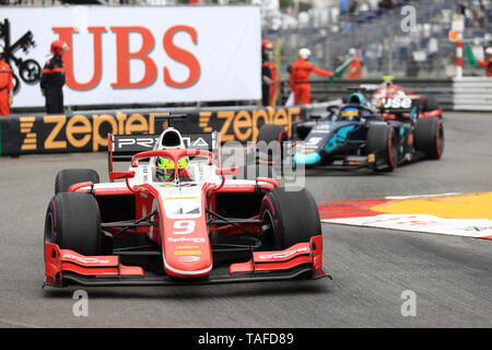 Monte Carlo, Monaco. 24. Mai, 2019. F1 Grand Prix von Monte Carlo, F2 und Renault Reihe Rennen; Prema Racing, Mick Schumacher Quelle: Aktion plus Sport/Alamy leben Nachrichten Stockfoto