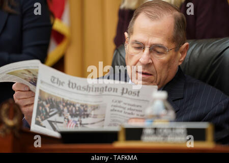 Washington, DC, USA. 15 Mai, 2019. Rep JERROLD NADLER, D-NY, Stühle, eine Anhörung des Repräsentantenhauses auf Executive Privileg. Credit: Jay Mallin/ZUMA Draht/Alamy leben Nachrichten Stockfoto