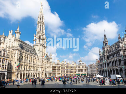 Brüssel Rathaus Brüssel Hôtel de Ville de Bruxelles Brussels Grand Place Brüssel Bruxelles Belgien Eu Europa Stockfoto