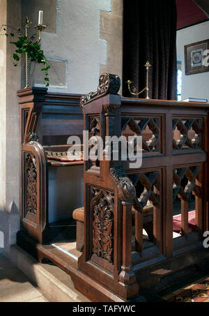 Detail der Chor der Kirche in Tubney, Oxfordshire, Großbritannien Stockfoto