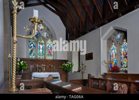 Detail der Chor der Evangelischen Kirche nur durch Augustus Pugin konzipiert. Stockfoto