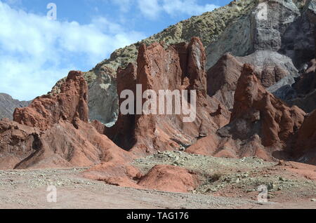 RAINBOW VALLEY LANDSCHAFT, Atacama, Chile. Stockfoto