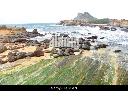 Die atemberaubende Kulisse der yehilu Geopark in Taiwan Stockfoto