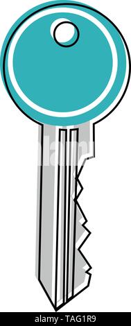 Symbol mit einem farbigen Schlüssel Stock Vektor