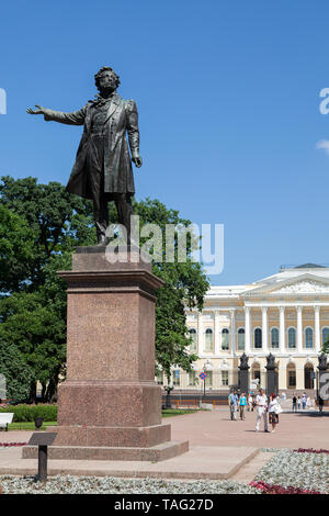 Denkmal für Alexander Puschkin. St. Petersburg. Russland Stockfoto