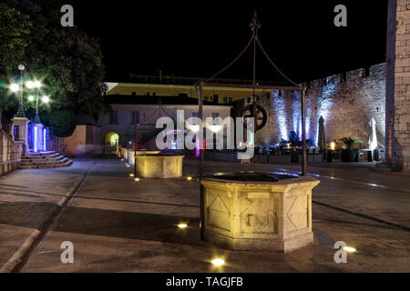 Fünf gut Platz in Zadar, Dalmatien, Kroatien Stockfoto