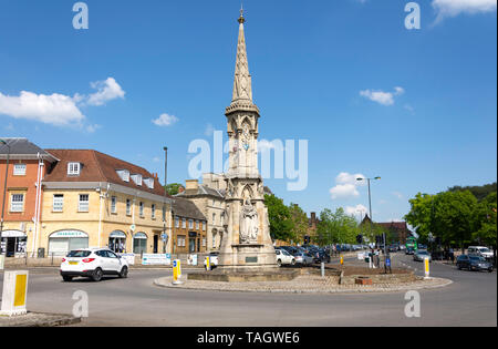 Banbury Cross, Pferdemesse, Banbury, Oxfordshire, England, Vereinigtes Königreich Stockfoto