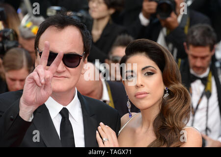 Mai 21, 2019, Cannes, Frankreich: Regisseur Quentin Tarantino und DANIELLA PICK nehmen an der Vorführung von "Once Upon A Time In Hollywood'' während des 72. jährlichen Filmfestspiele von Cannes. (Bild: © Friedrich InjimbertZUMA Draht) Stockfoto