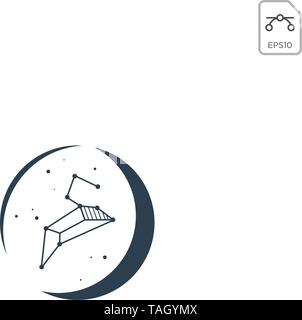 Zodiak Logo Design Vector Element isoliert Stock Vektor