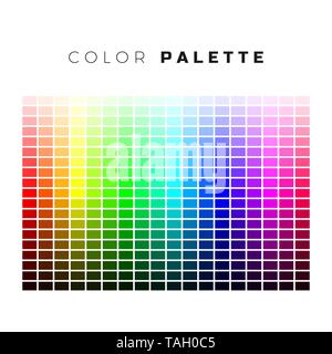 Bunte Palette. Satz von hellen Farben des Regenbogens Palette. Vollen Spektrum von Farben. Vector Illustration auf weißem Hintergrund Stock Vektor