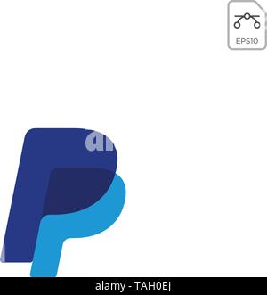 Paypal Symbol oder Logo vektor design isoliert Stock Vektor