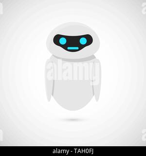 Cartoon Roboter Charakter. Chat bot. Vector Illustration Stock Vektor